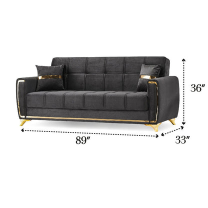 Kayseri 2 Seater Sofa Bed Velvet Fabric