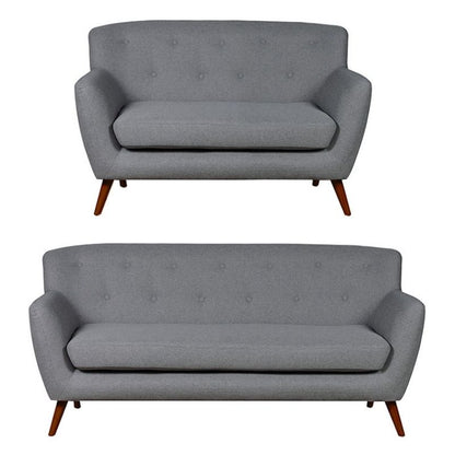 Nordic Retro 2 Seater Fabric Loveseat/Sofa