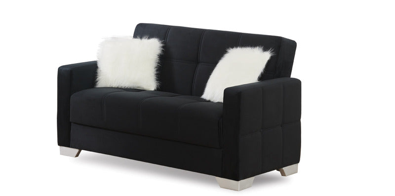 Ontario 3 Seater Sofa Bed Velvet Fabric