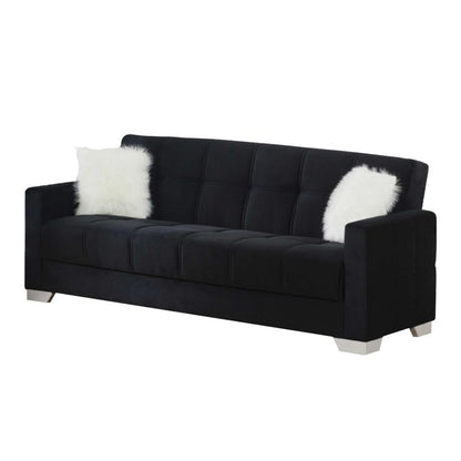 Ontario 2 Seater Sofa Bed Velvet Fabric