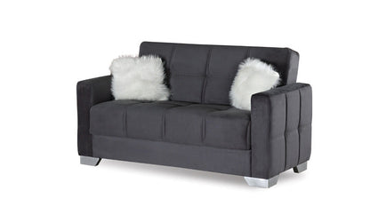 Ottawa 3 Seater Sofa Bed Grey Fabric