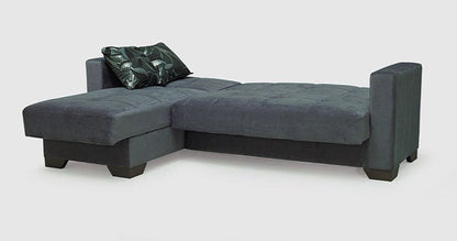 Grey Fabric Corner Sofa Bed - Sofa & Living