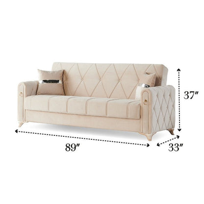 Amman 2 Seater Sofa Bed Velvet Fabric - Sofa & Living