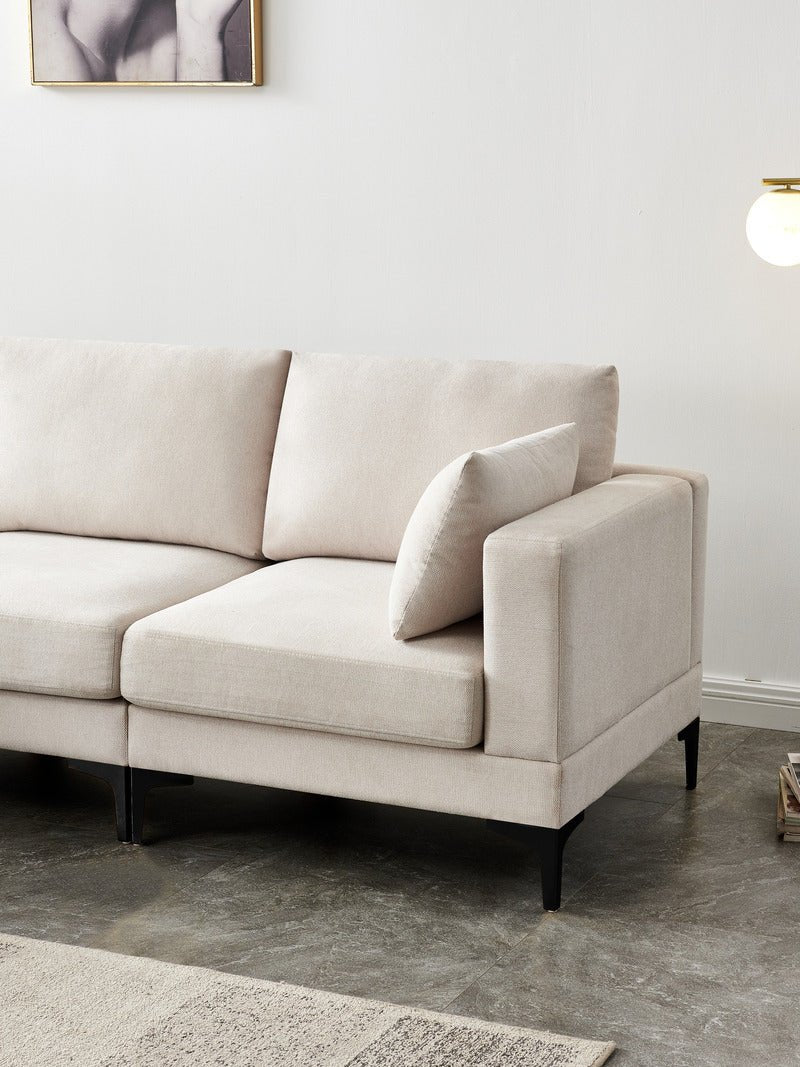 ANEK 3 Seater Fabric Sofa - Sofa & Living