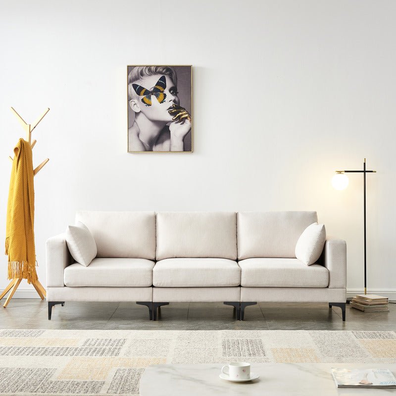 ANEK 3 Seater Fabric Sofa - Sofa & Living