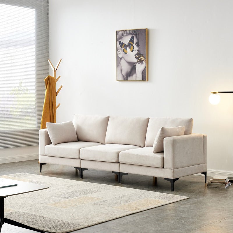 ANEK 3 Seater Fabric Sofa - Sofa & Living