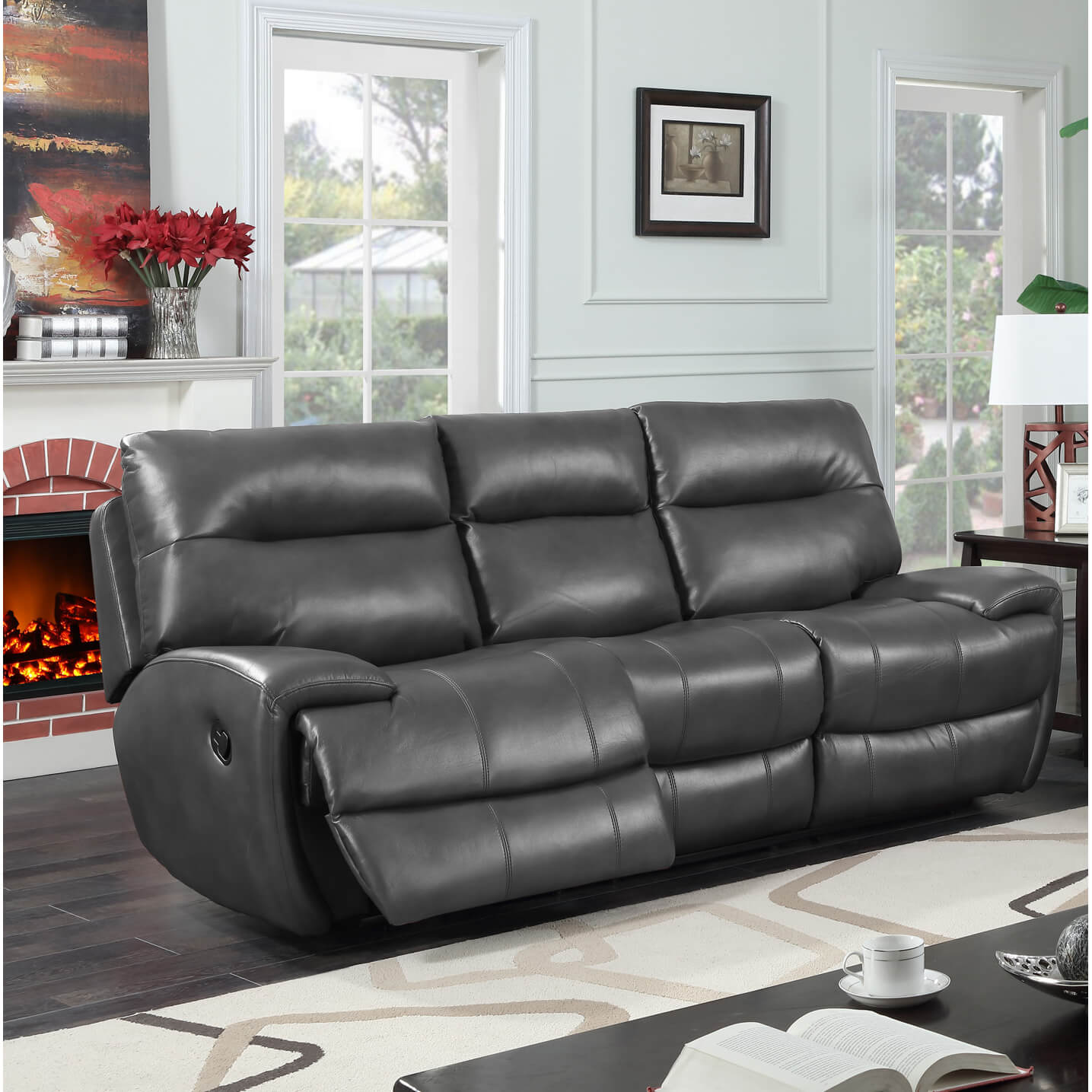 Bailey Leather 2 Seater Recliner Sofa - Sofa & Living