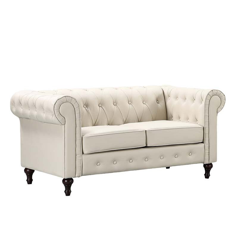 Berkeley Chesterfield 2 Seater Bonded Leather Sofa - Sofa & Living