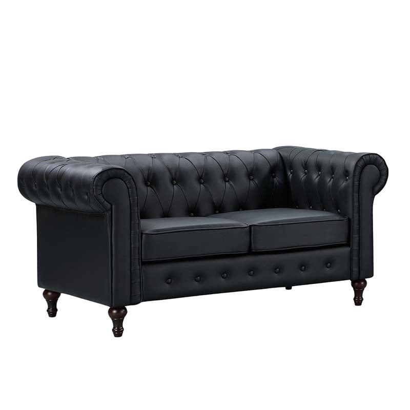 Berkeley Chesterfield 2 Seater Bonded Leather Sofa - Sofa & Living