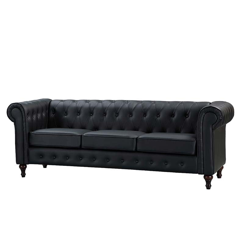 Berkeley Chesterfield 2 Seater Bonded Leather Sofa - Sofa & Living