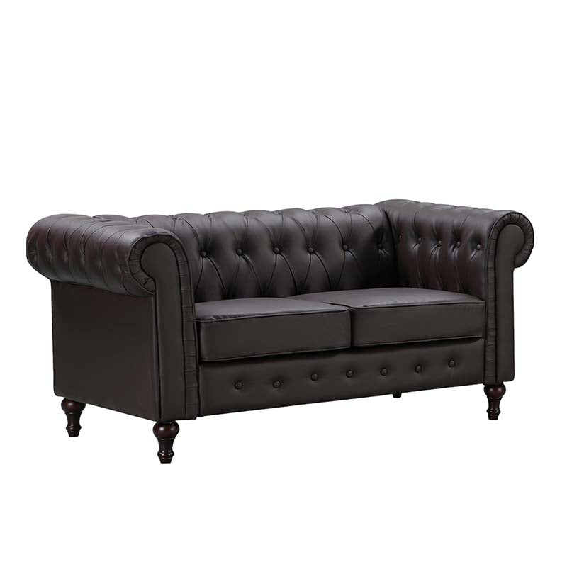 Berkeley Chesterfield 2 Seater Bonded Leather Sofa - Sofa & Living