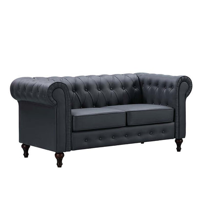 Berkeley Chesterfield 2 Seater Bonded Leather Sofa - Sofa & Living