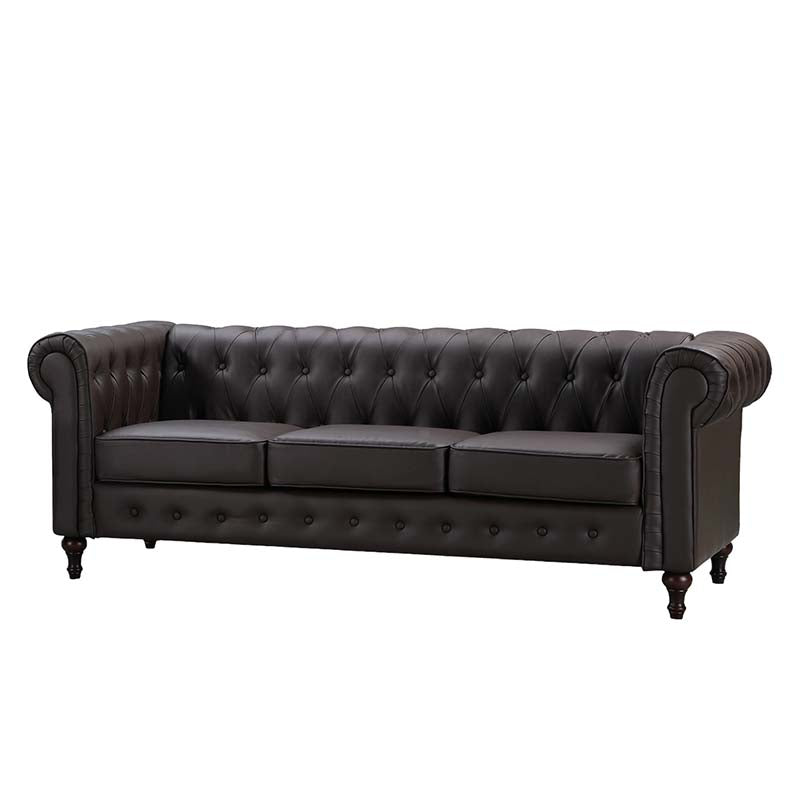 Berkeley Chesterfield 2 Seater Bonded Leather Sofa - Sofa & Living