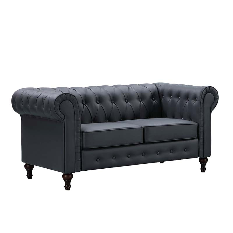 Berkeley Chesterfield 3 Seater Bonded Leather Sofa - Sofa & Living