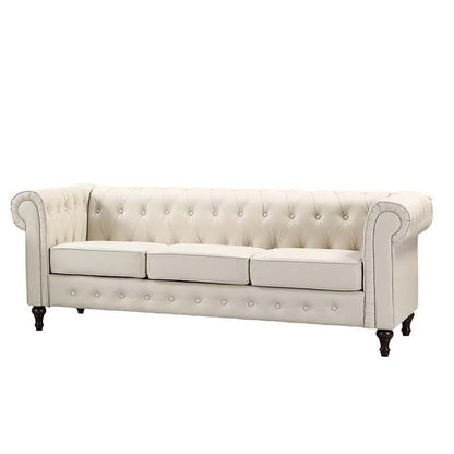 Berkeley Chesterfield 3 Seater Bonded Leather Sofa - Sofa & Living