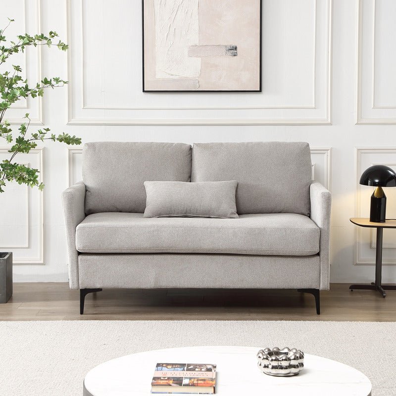 Boissiere Modular Grey 3 Seater Sofa with 1 Ottoman - Sofa & Living