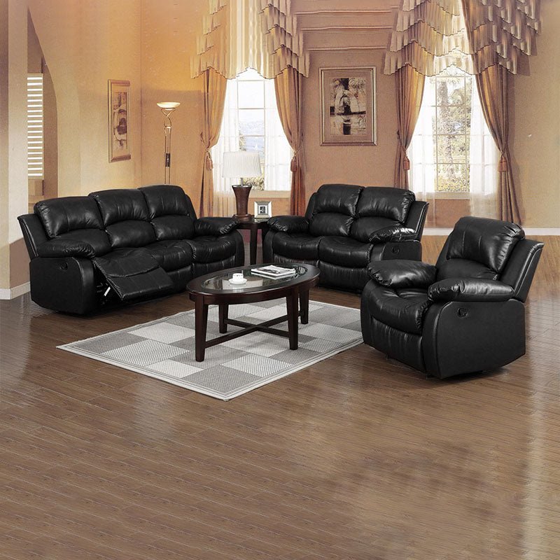 Carlino 2 Seater Full Bonded Leather Recliner Sofa - Sofa & Living