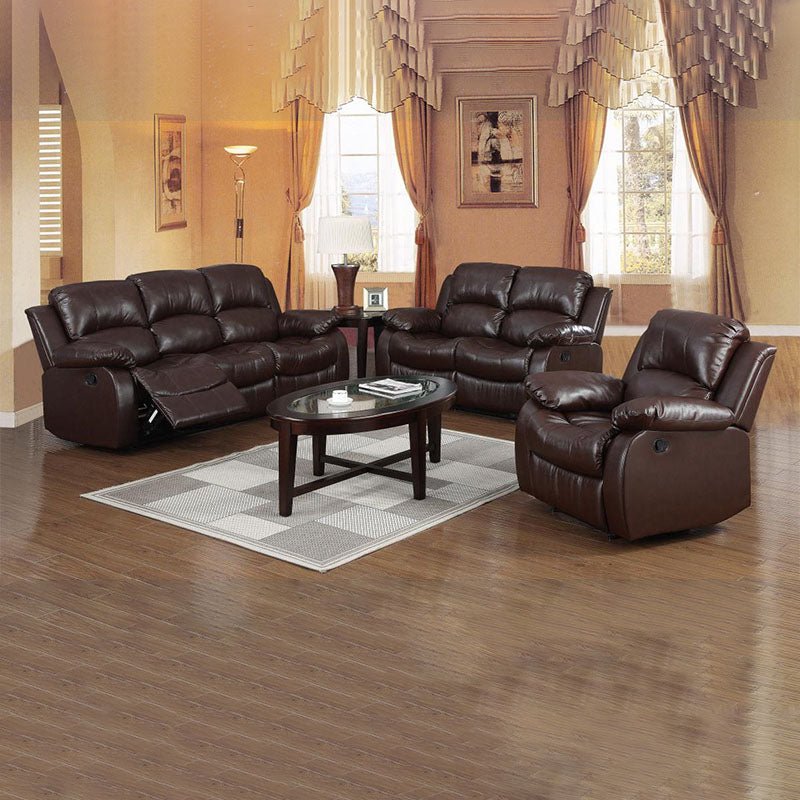 Carlino 2 Seater Full Bonded Leather Recliner Sofa - Sofa & Living