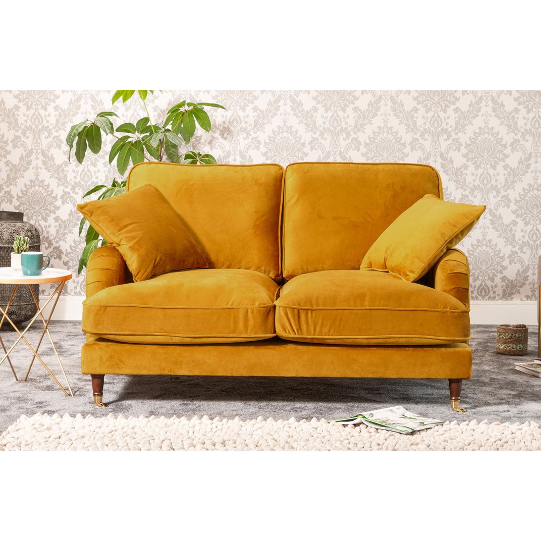 Elodie 2 Seater Velvet Fabric Sofa - Sofa & Living