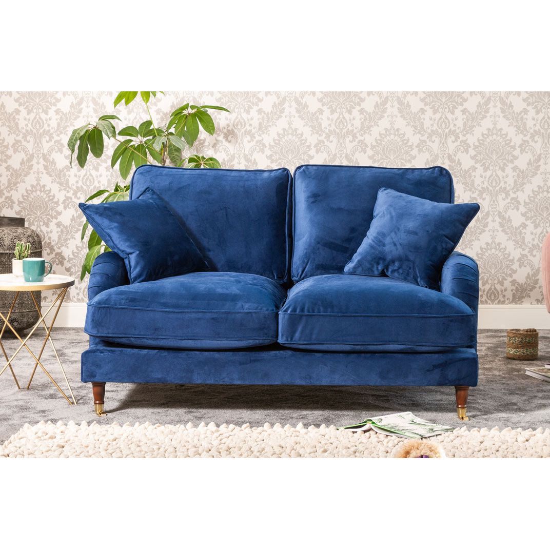 Elodie 2 Seater Velvet Fabric Sofa - Sofa & Living