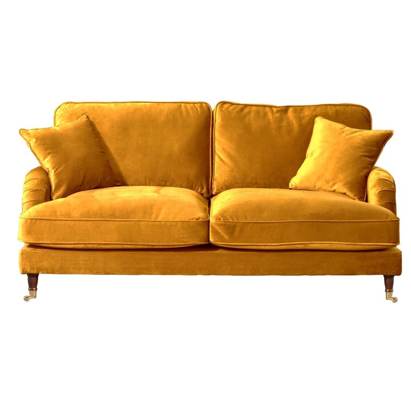 Elodie 3 Seater Velvet Fabric Sofa - Sofa & Living