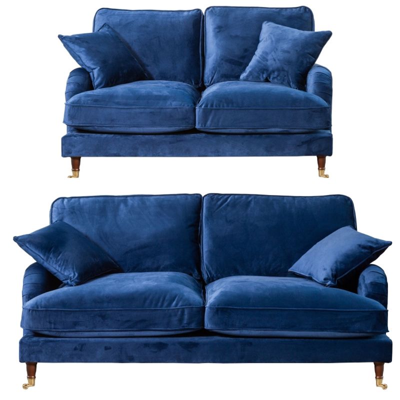 Elodie 3+2 Seater Velvet Fabric Sofa Set Suite - Sofa & Living