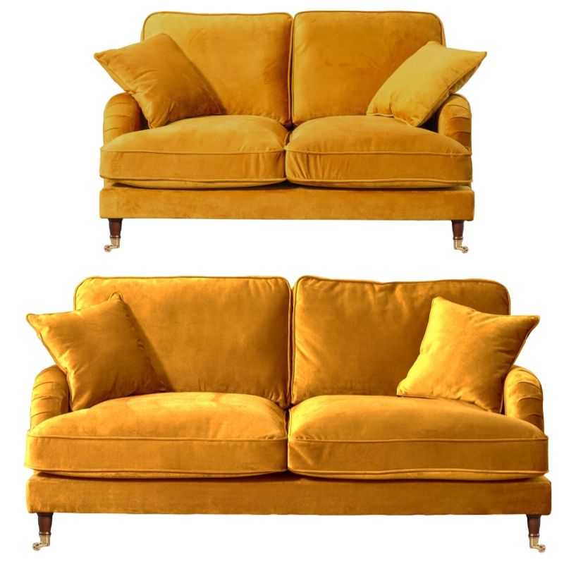 Elodie 3+2 Seater Velvet Fabric Sofa Set Suite - Sofa & Living