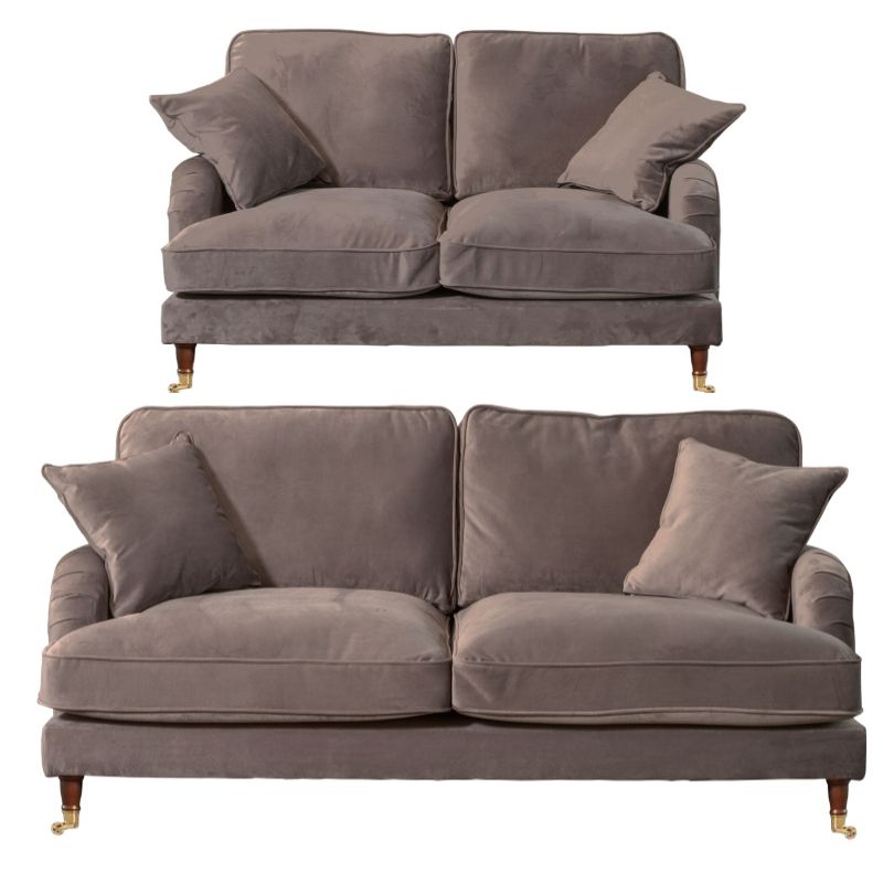 Elodie 3+2 Seater Velvet Fabric Sofa Set Suite - Sofa & Living