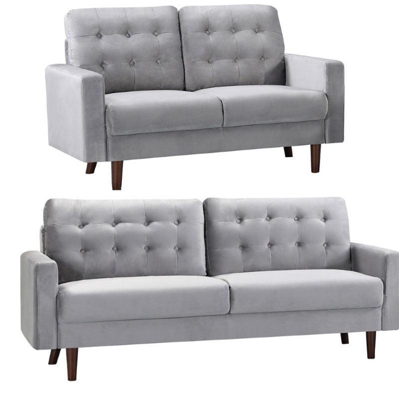 Emerson Velvet Fabric 2 Seater Sofa - Sofa & Living