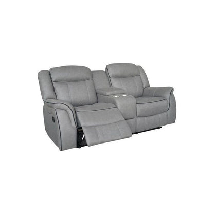 Favlon 3+2 Grey Suede Recliner Sofa Set - Sofa & Living