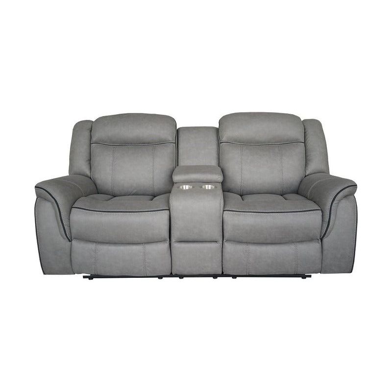 Favlon 3+2 Grey Suede Recliner Sofa Set - Sofa & Living