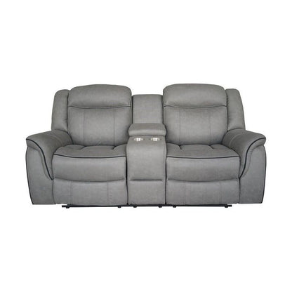 Favlon 3+2 Grey Suede Recliner Sofa Set - Sofa & Living