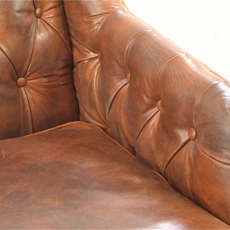 Fiona Chesterfield Leather 3 Seater Sofa - Sofa & Living