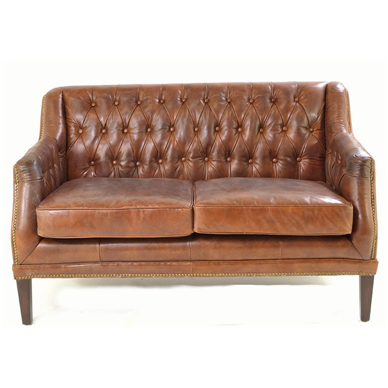 Fiona Chesterfield Leather 3 Seater Sofa - Sofa & Living