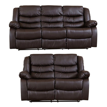 Hamstead Leather 3+2 Sofa Set Suite Motion Recliner - Sofa & Living