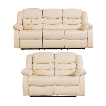 Hamstead Leather 3+2 Sofa Set Suite Motion Recliner - Sofa & Living