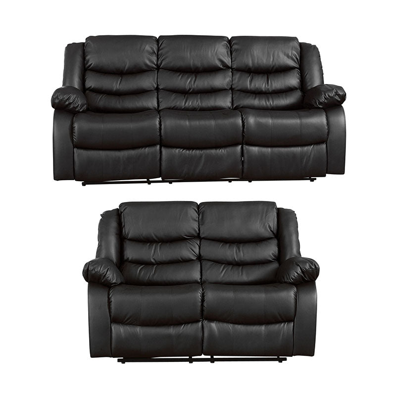 Hamstead Leather 3+2 Sofa Set Suite Motion Recliner - Sofa & Living