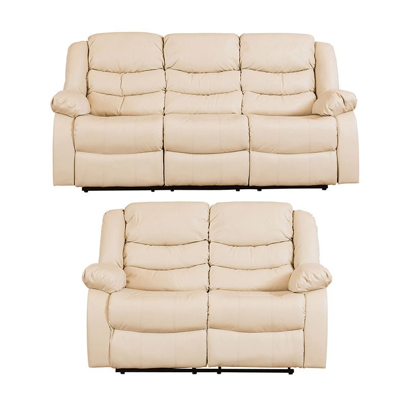 Hamstead Leather 3+2+1 Sofa Set Suite Motion Recliner - Sofa & Living