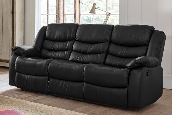 Hamstead Leather 3+2+1 Sofa Set Suite Motion Recliner - Sofa & Living