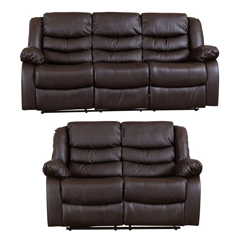 Hamstead Leather 3+2+1 Sofa Set Suite Motion Recliner - Sofa & Living