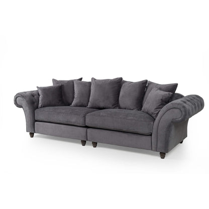 Huntley Fabric Grey Sofa- 1,2,3 & 4 Seater - Sofa & Living