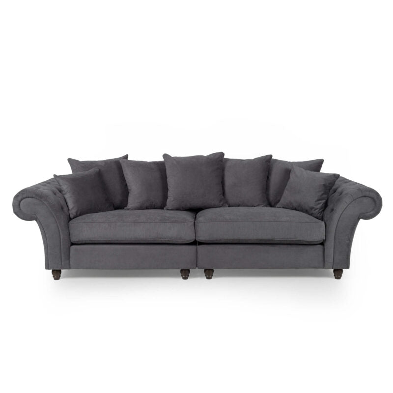 Huntley Fabric Grey Sofa- 1,2,3 & 4 Seater - Sofa & Living