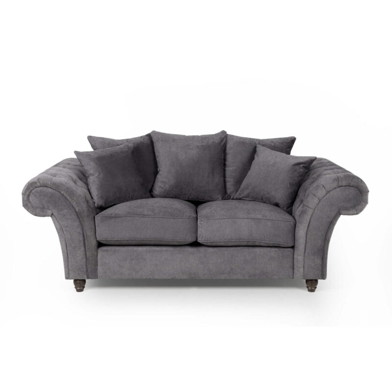 Huntley Fabric Grey Sofa- 1,2,3 & 4 Seater - Sofa & Living