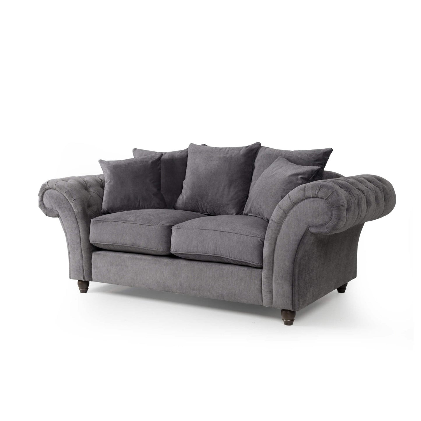 Huntley Fabric Grey Sofa- 1,2,3 & 4 Seater - Sofa & Living