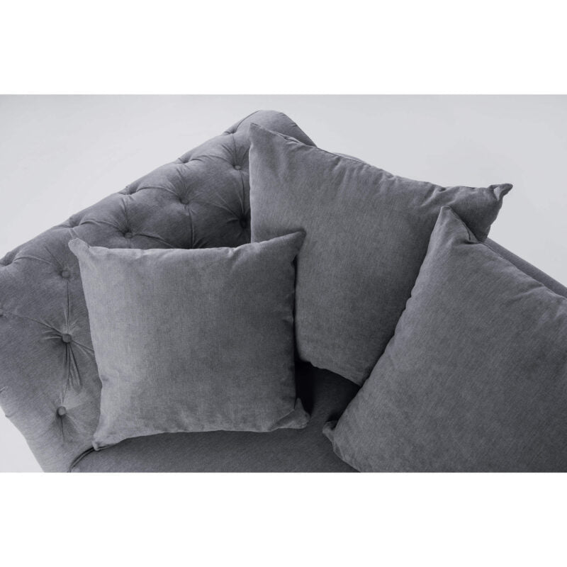 Huntley Fabric Grey Sofa- 1,2,3 & 4 Seater - Sofa & Living