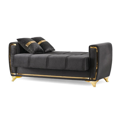 Kayseri 2 Seater Sofa Bed Velvet Fabric - Sofa & Living