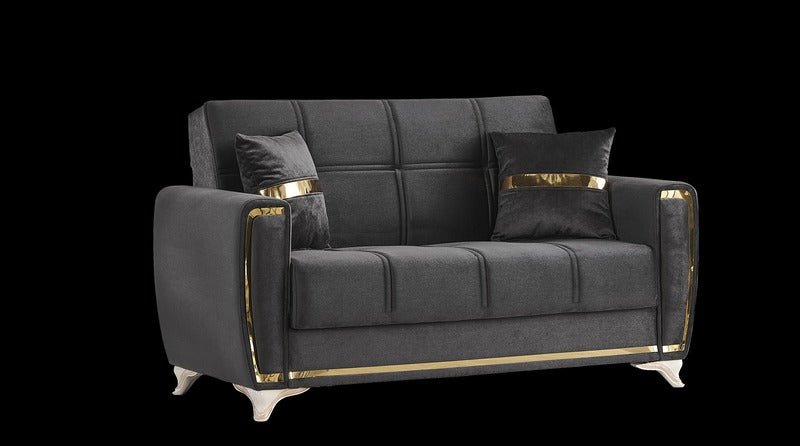 Kayseri 2 Seater Sofa Bed Velvet Fabric - Sofa & Living