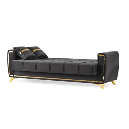 Kayseri 3 Seater Sofa Bed Velvet Fabric - Sofa & Living