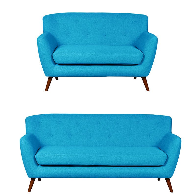 Nordic Retro 2 Seater Fabric Loveseat/Sofa - Sofa & Living