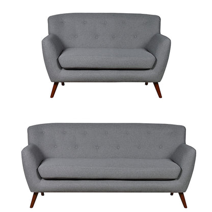 Nordic Retro 2 Seater Fabric Loveseat/Sofa - Sofa & Living